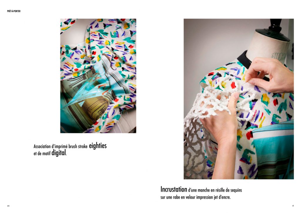 Louis Vutton press release, Savoir-faire Louis Vuitton PE19, dress making of, double spread